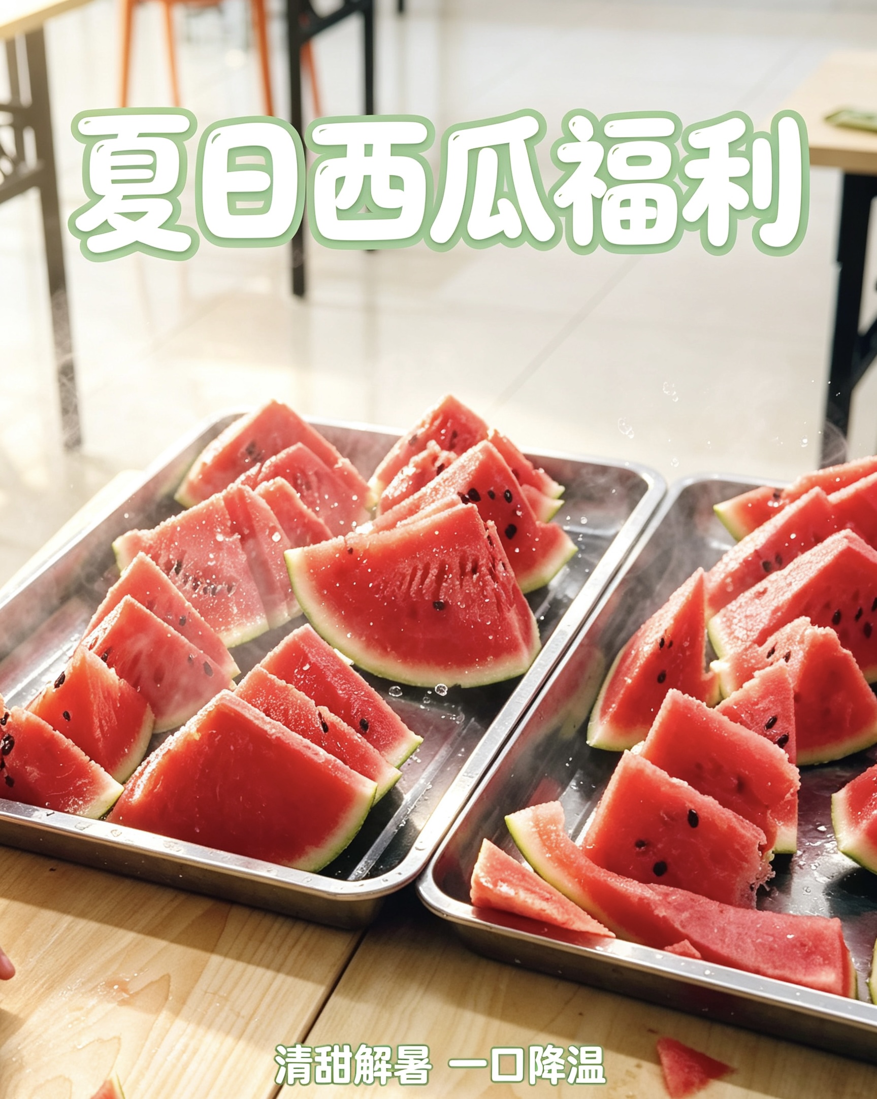 南昌小苹果自习室 :夏日炎炎,免费西瓜甜到心里