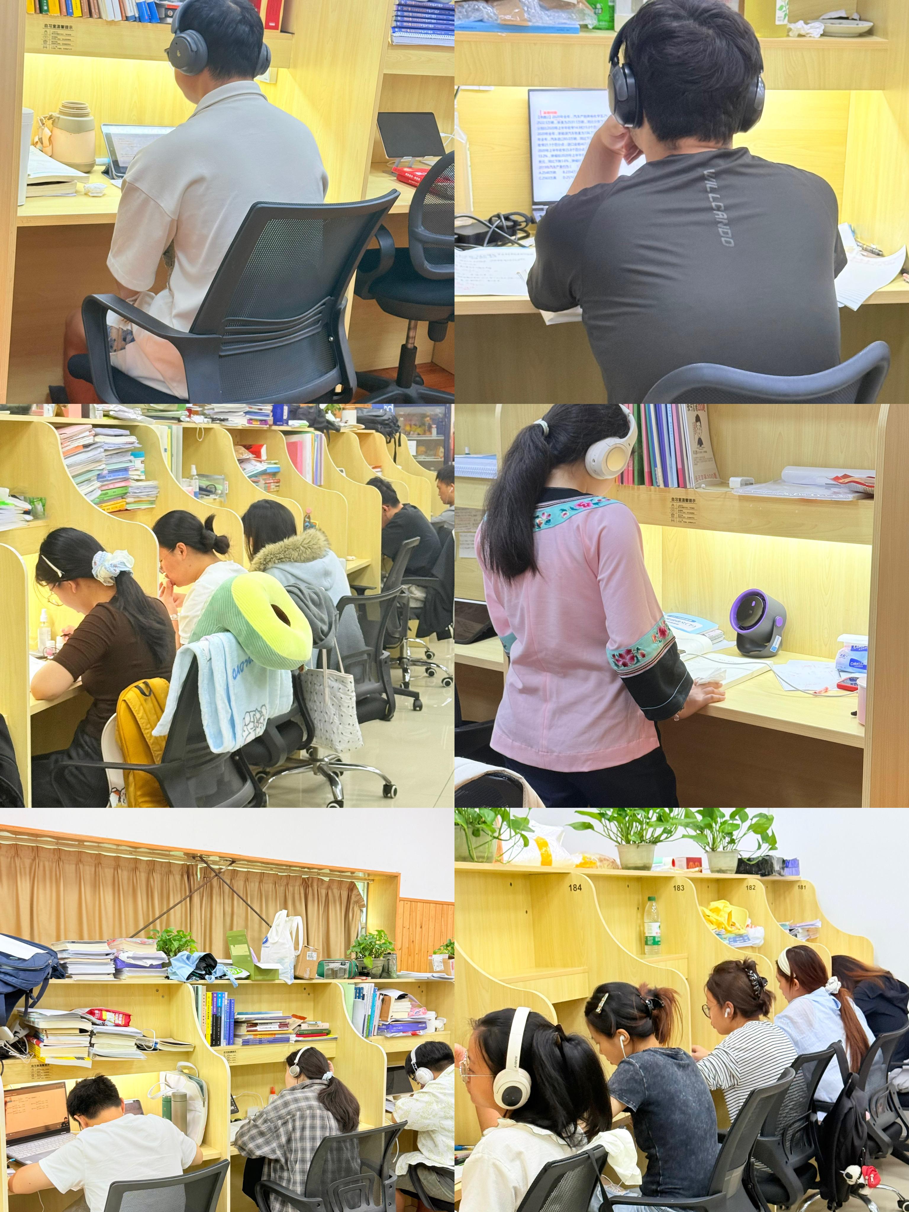 浓厚学习氛围｜小苹果寄宿自习室备考现场实拍